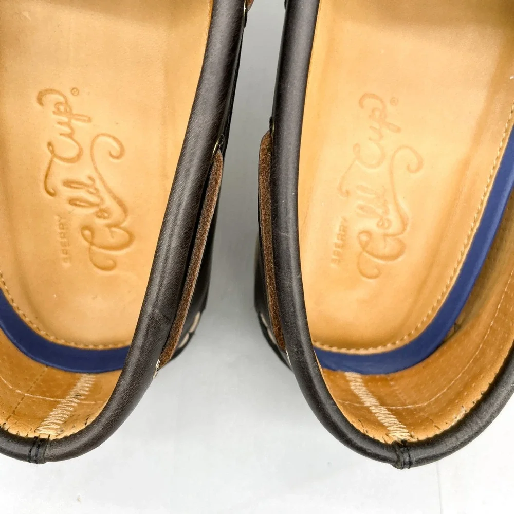 Sperry Gold Cup Authentic Original Boat Shoe Mens 12W Dark Brown Preppy Nautical